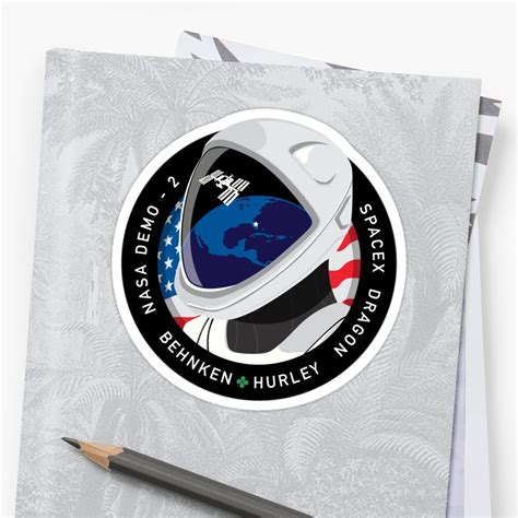 Spacex Nasa Demo 2 Launch America Mission Patch Sticker By