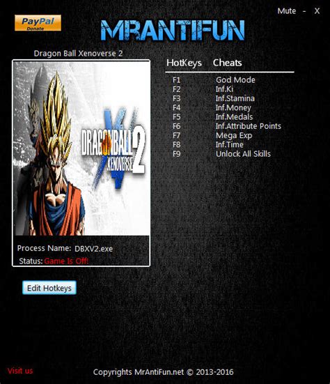 Dragon Ball Xenoverse 2 Trainer 9 V102 Mrantifun Download Cheats
