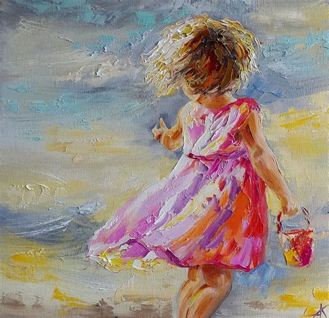 Painting Happy Childhood Oil Paintingart Peopl Artfinder