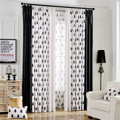 Besides good quality brands, you'll also find plenty of discounts when you shop for black bedroom curtains during big sales. Black And White Tree Print Linen/Cotton Blend Bedroom ...