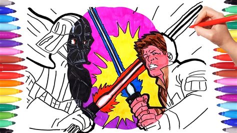 Submitted 3 years ago by aileos. STAR WARS Coloring Pages | Colouring Darth Vader and Luke ...