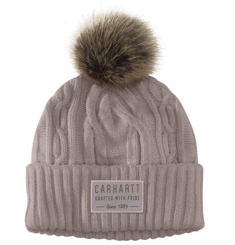 Kenco Outfitters Carhartt Womens Cable Knit Pom Pom Beanie