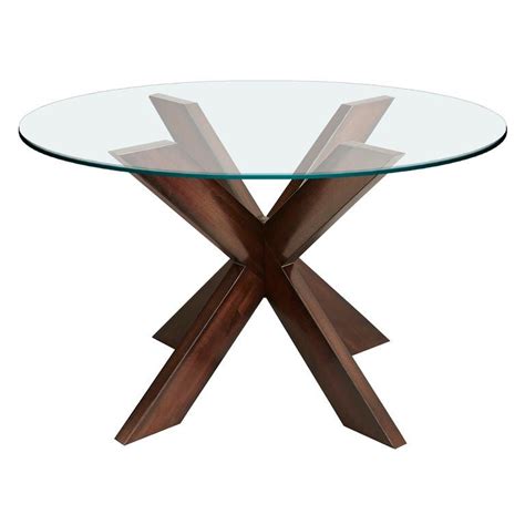 This Solid Hardwood Base Is Compact Yet Capable Of Accommodating Glass Tops 34” To 48” In