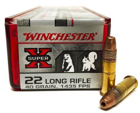 Winchester Super X 22 Long Rifle 40 Grain Hyper Velocity Copper Plated