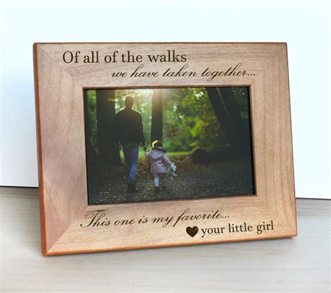 Personalized Engraved Wood Picture Frame T For Dad Etsy