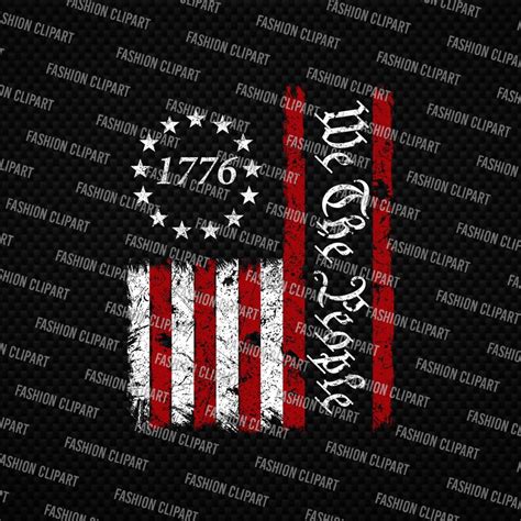 1776 We The People Vintage Usa Flagge 1776 Clipart Clipart Etsy