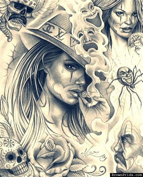 Classy Chicana Barrio Art And Graphics Chicano Drawings Chicano Art Tattoos Chicano Art