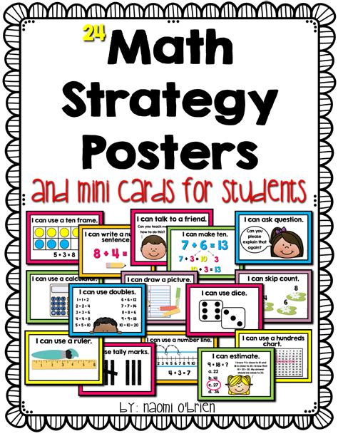 Math Strategies Posters Printable
