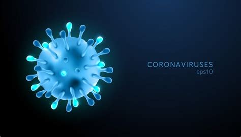 Premium Vector Coronaviruses 3d Realistic Vector In Dark Blue