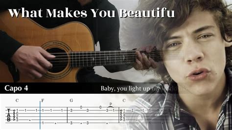 What Makes You Beautiful One Direction Fingerstyle Guitar Tab