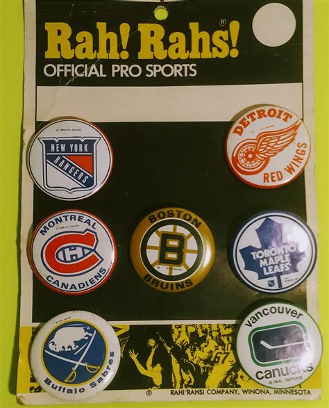 Vintage Nhl Hockey Pins Cardedauthentic Vintage 69 Pins Rangers Red