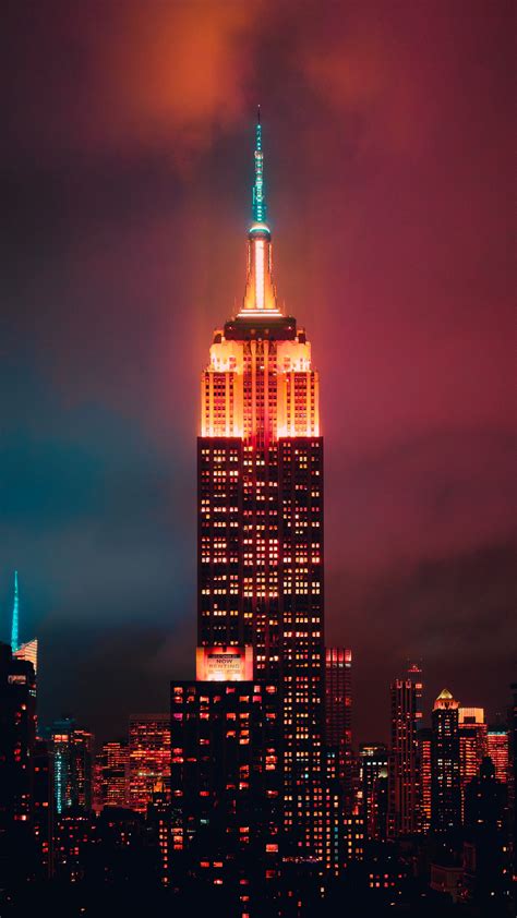 2160x3840 Empire State Building Night 5k Sony Xperia X,XZ,Z5 Premium HD