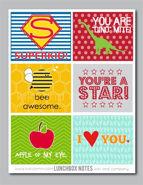 Free Lunchbox Notes For Kids Free Printable Kiki And Company