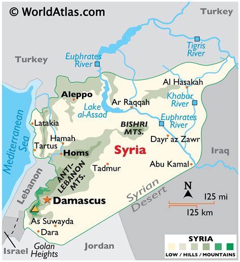 Syria Map Geography Of Syria Map Of Syria