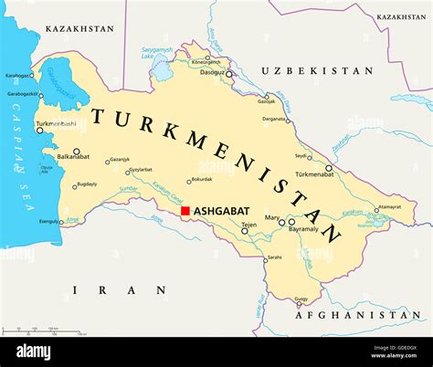 Detailed Political Map Of Turkmenistan Ezilon Maps Vrogue Co