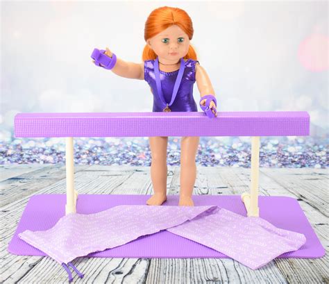 Balance Beam And Uneven Bars Gymnastics Set For American Girl Etsy