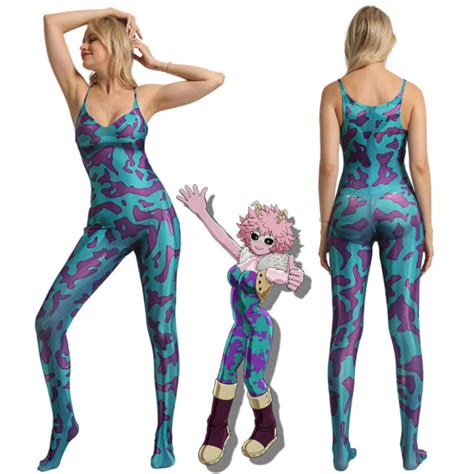 Mina Ashido My Hero Academia Jumpsuit Bodysuit Cosplay Costume Ebay