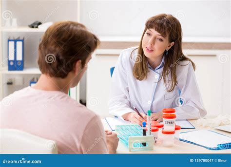 The Male Sperm Donor Visiting Clinic Stock Image Image Of Container Fertile 139700047