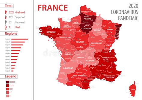 Interdiction des déplacements entre la france et les pays hors ue sauf motif impérieux. France Map - Coronavirus Pandemic COVID-19 Infographic ...