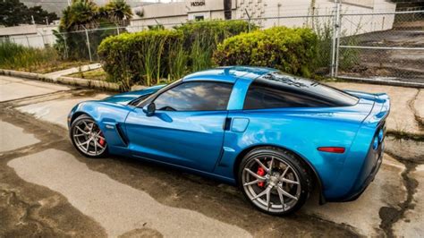 Chevy Z06 Corvette Blue Coupe Cars Wallpapers Hd Desktop And