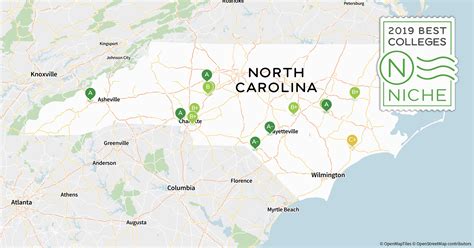 Map Of Universities In North Carolina Secretmuseum