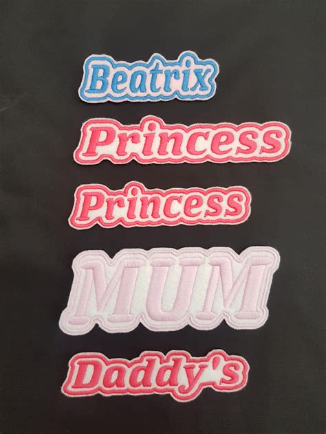 Personalised Embroidered Name Patch Badge L1 Girls Boys Iron Etsy Uk