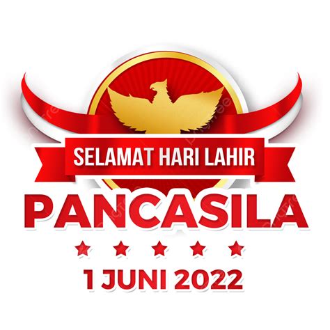 Gambar Lettering Text Of Selamat Hari Lahir Pancasila 2022 Hari Lahir