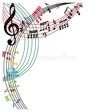 Music Notes Background Stylish Musical Theme Composition Vector