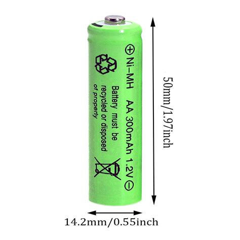 Mua 12 Packs 1 2V AA 300mAh Ni MH Rechargeable Batteries For Solar