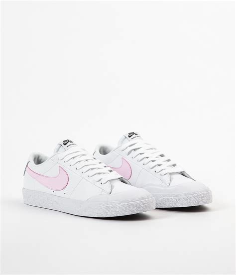 Nike Sb Blazer Low Xt Shoes White Prism Pink Black White Flatspot