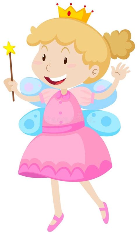 Little Girl In Fairy Costume Stock Illustration Illustration Of