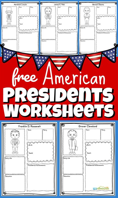 🦅 Free Printable Us President Worksheets