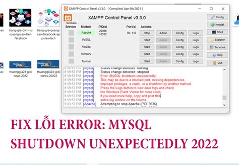 Fix L I Error Mysql Shutdown Unexpectedly Fcwordpress