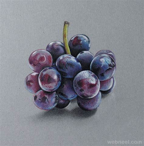 Colored Pencil Drawing Fruits 18