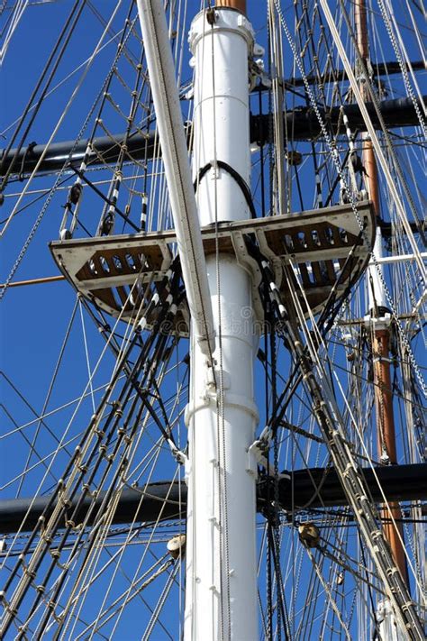 Old Sailing Ship Mast Equipment Stock Photo Image Of Sailing
