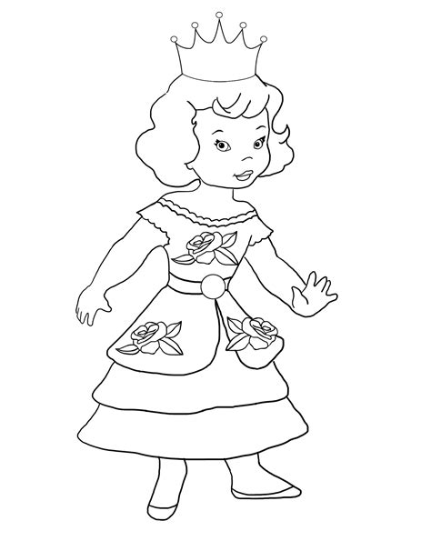 princess paper doll coloring pages