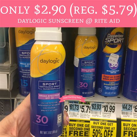 Only 290 Regular 579 Daylogic Sunscreen Rite Aid Deal Hunting