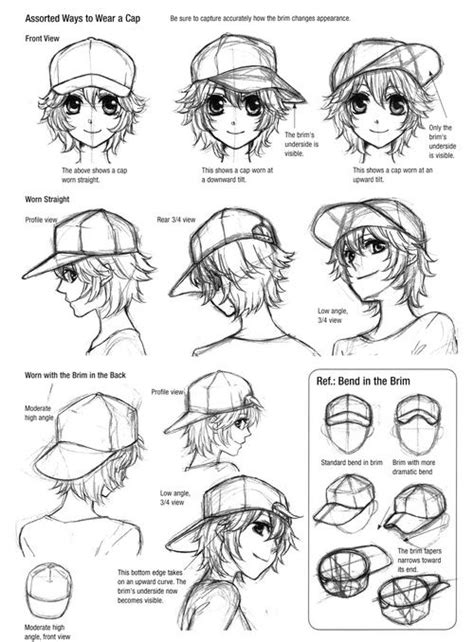 Anime Image Cap Drawing Drawing Hats Art Reference Poses