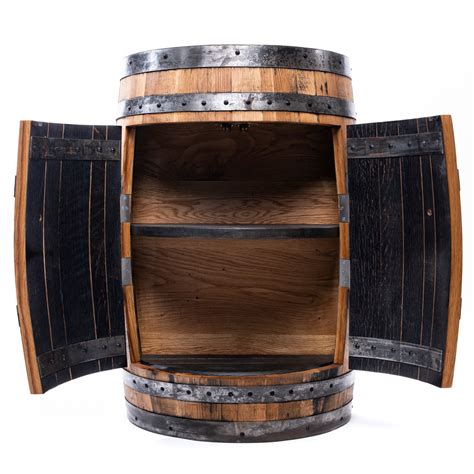 custom whiskey barrel cabinet meda burdette