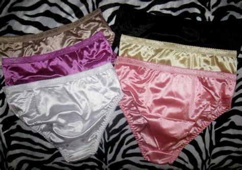 New 6 Glossy SILKY Liquid SATIN Sissy Classic CD BIKINI Panties S M