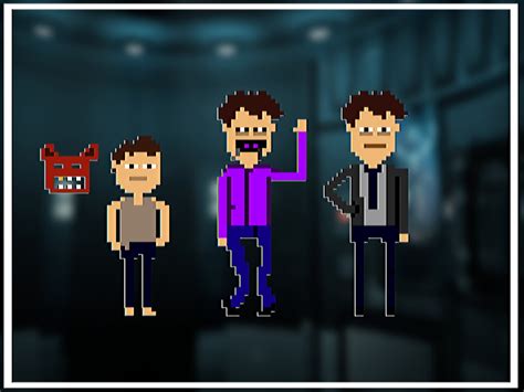 Pixel Art Of Micheal Afton Before He Became Grape Man R
