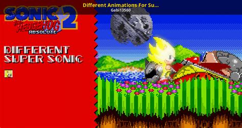 Different Animations For Supersonic Sonic The Hedgehog 2 Absolute Mods