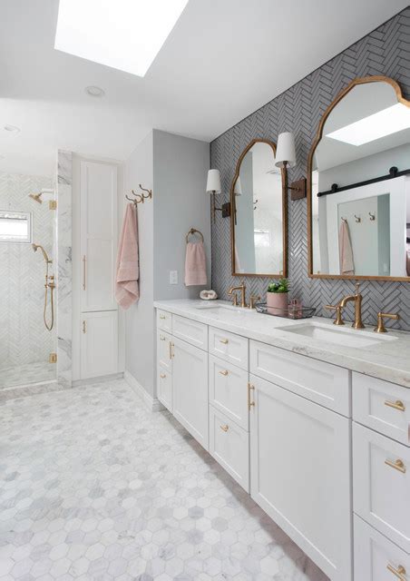 This marble bath isn't marble at all! Marble Master Bathroom in San Diego - Transitional - Bathroom - San Diego - by Signature Designs ...