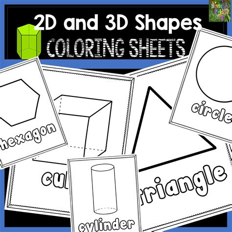 2d And 3d Shapes Coloring Sheets Made By Teachers