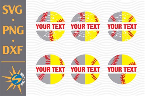 Split Baseball Softball Svg Png Dxf Digital Files Include By