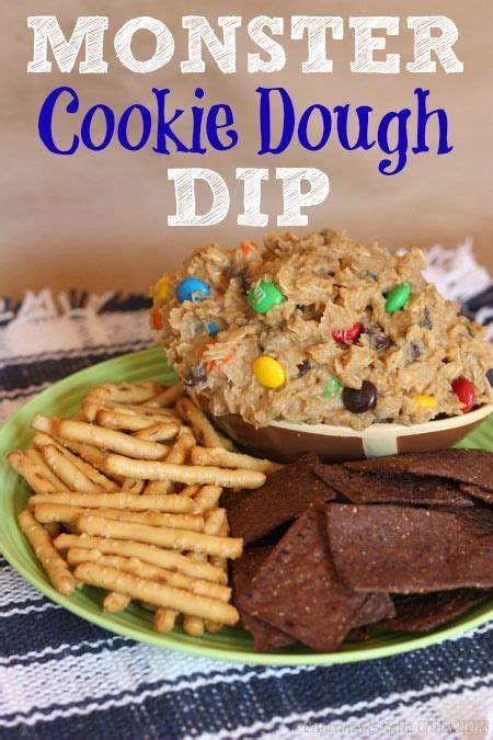 Monster Cookie Dough Dip Made With Chickpeas And Peanut Butter I Bet My