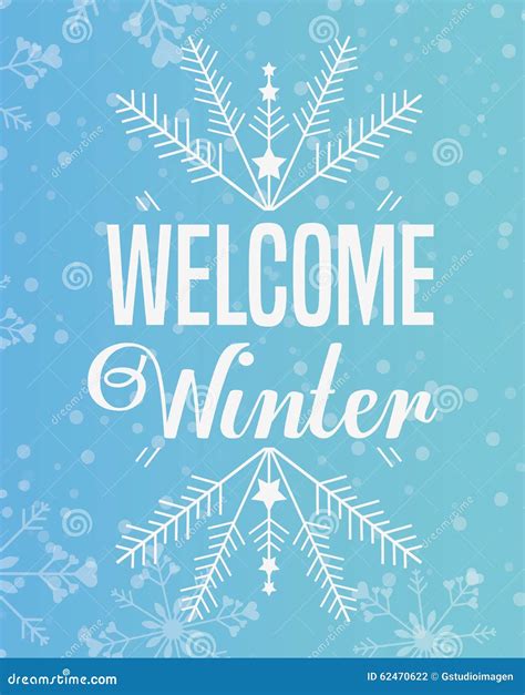 Welcome Winter Design Stock Illustration Illustration Of Poster 62470622
