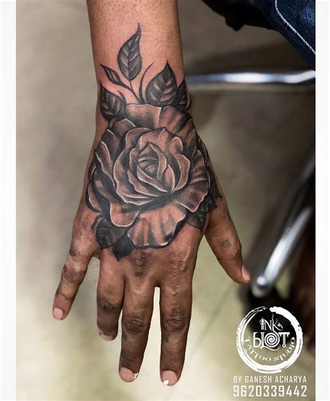 Top 142 Rose Tattoo On Hand Man