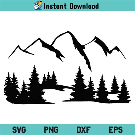 Forest Svg Mountains Svg Forest Clipart Mountain Clip Vrogue Co