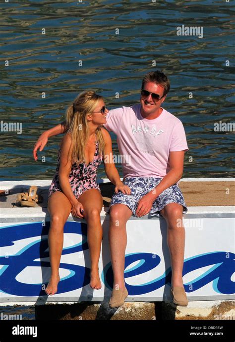 Geri Halliwell And Henry Beckwith Relax By The Water After Attending The Monaco Gp Qualifying